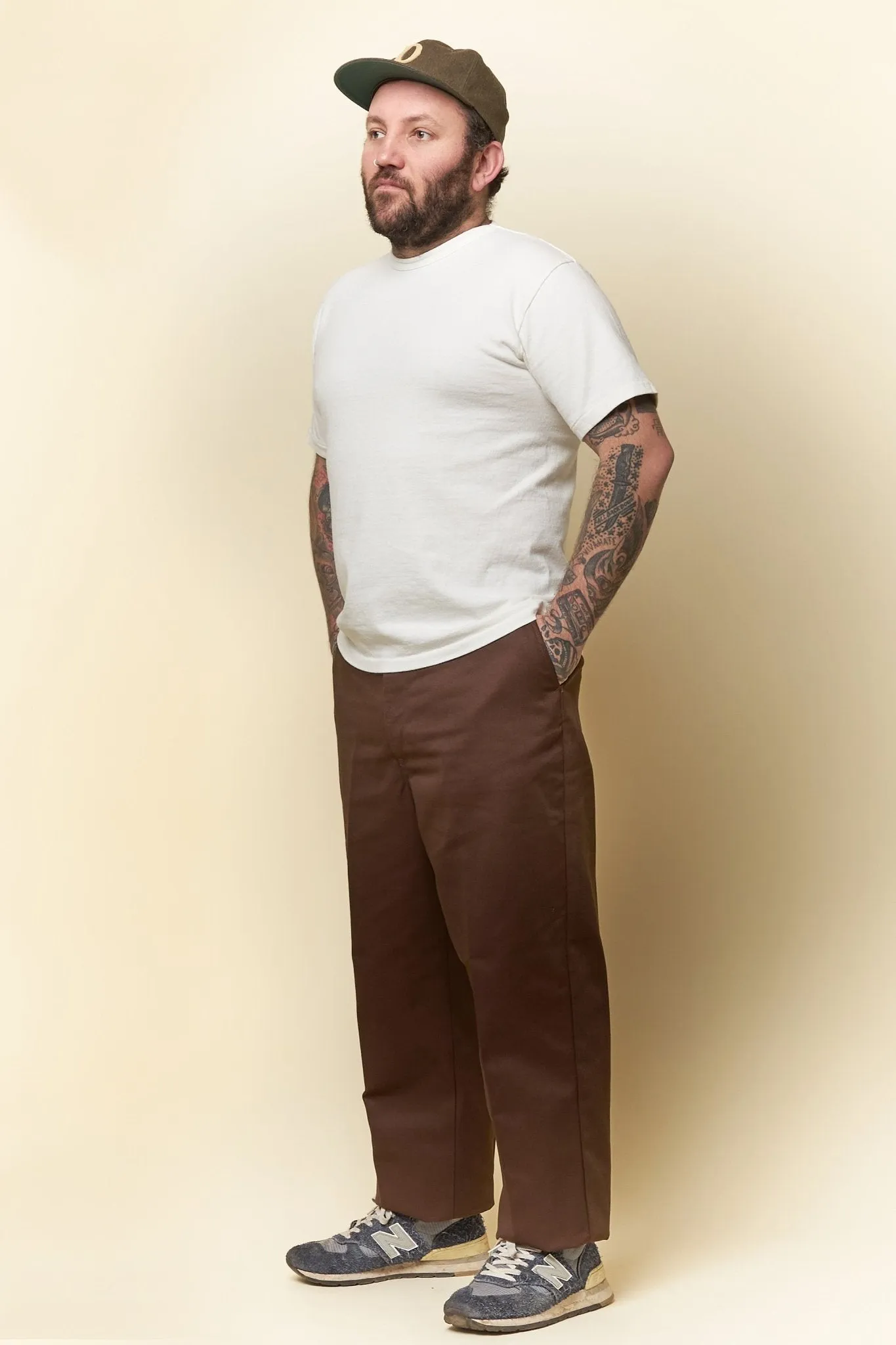 Radiall Motown Wide Tapered Fit Work Pants - Brown