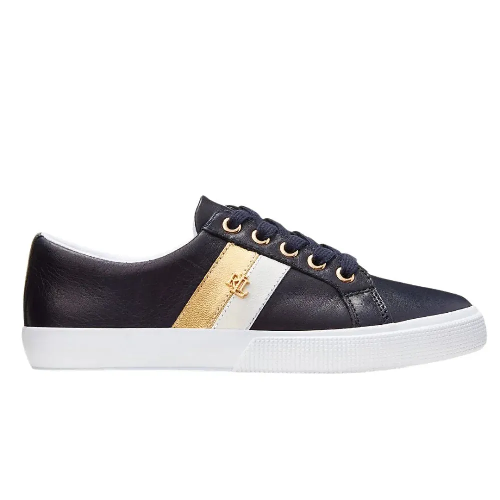 Ralph Lauren Janson II Leather Navy Women