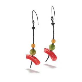 Red, Green & Yellow Earrings