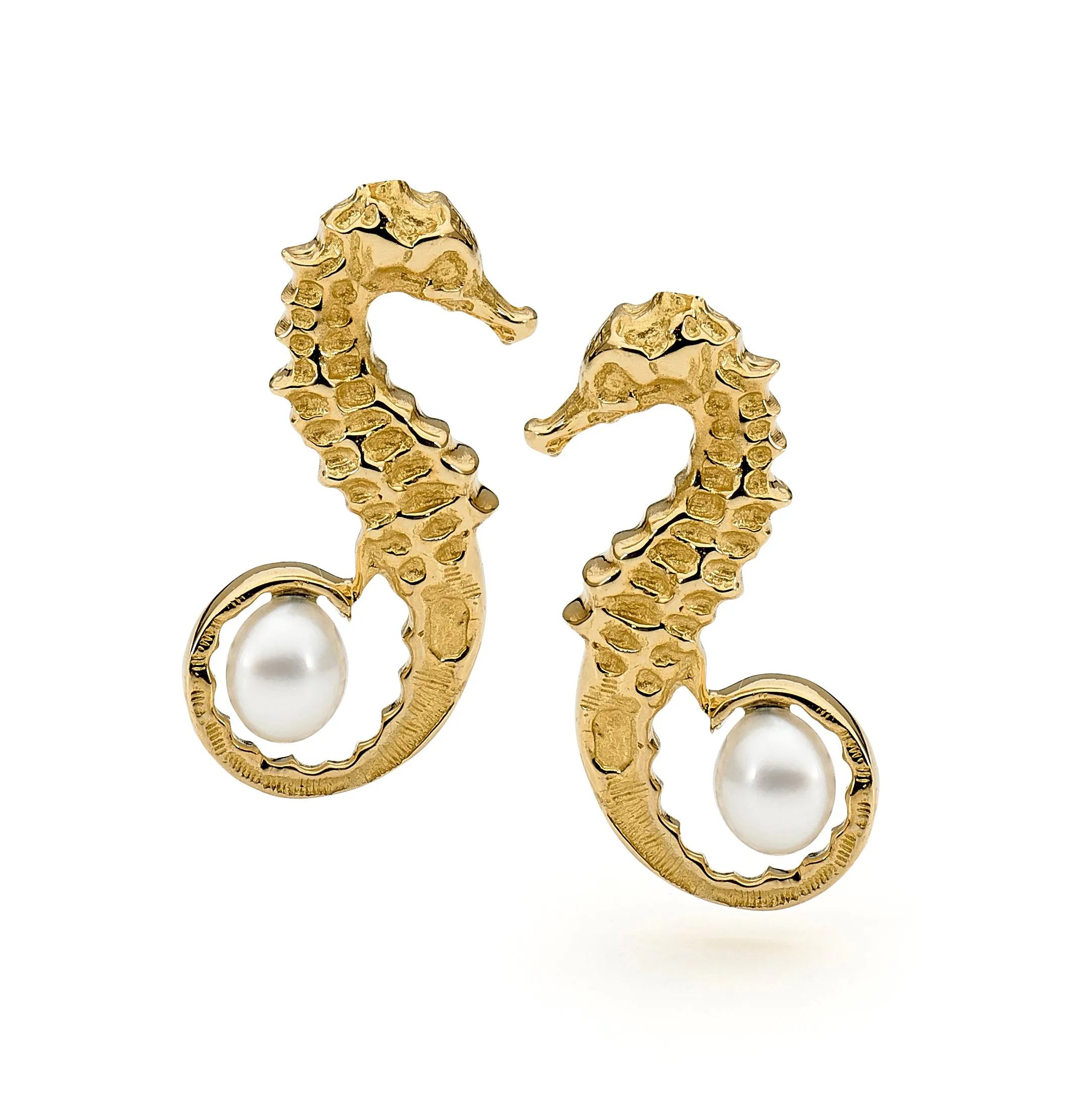 Seedless Pearl Seahorse Earrings