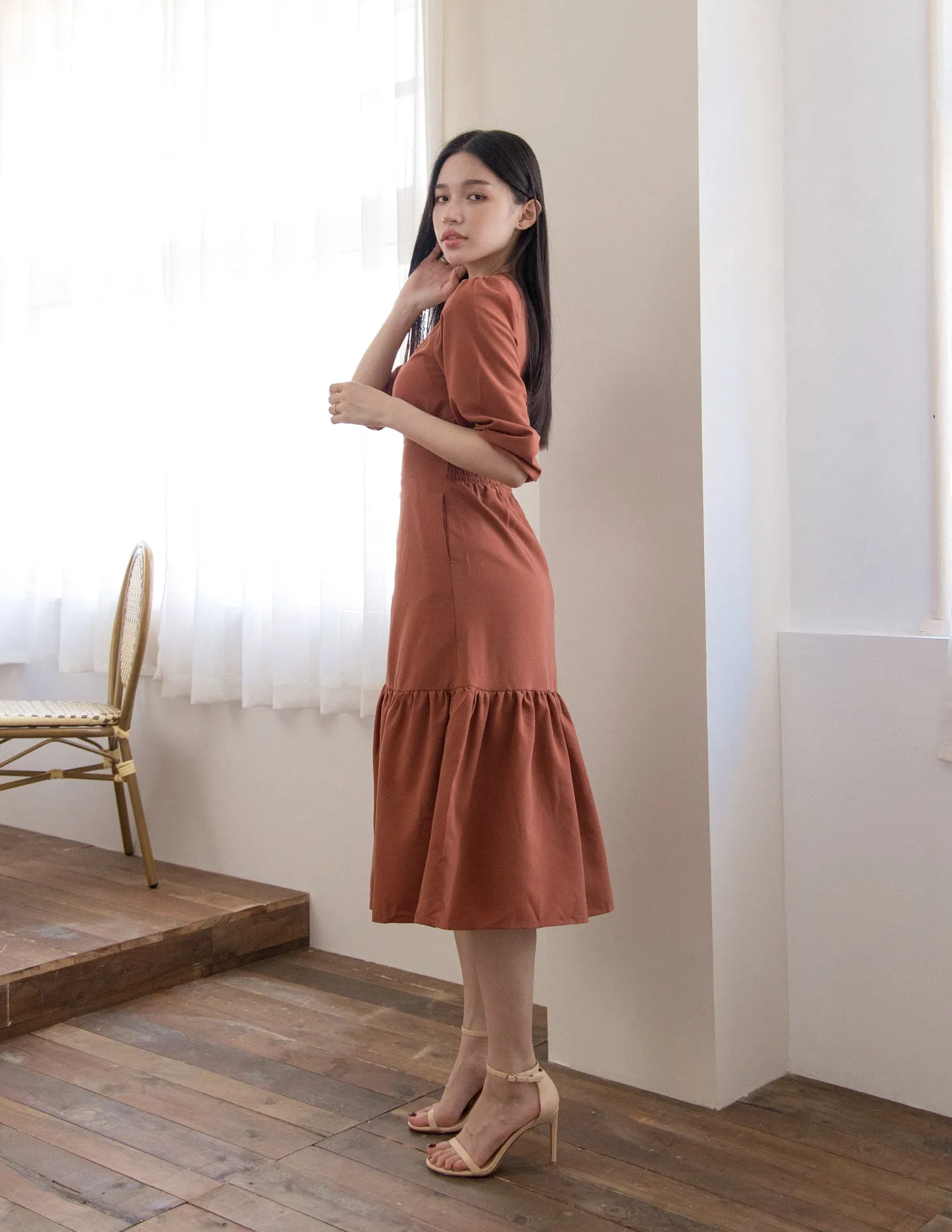 Sienna Dress in Rust