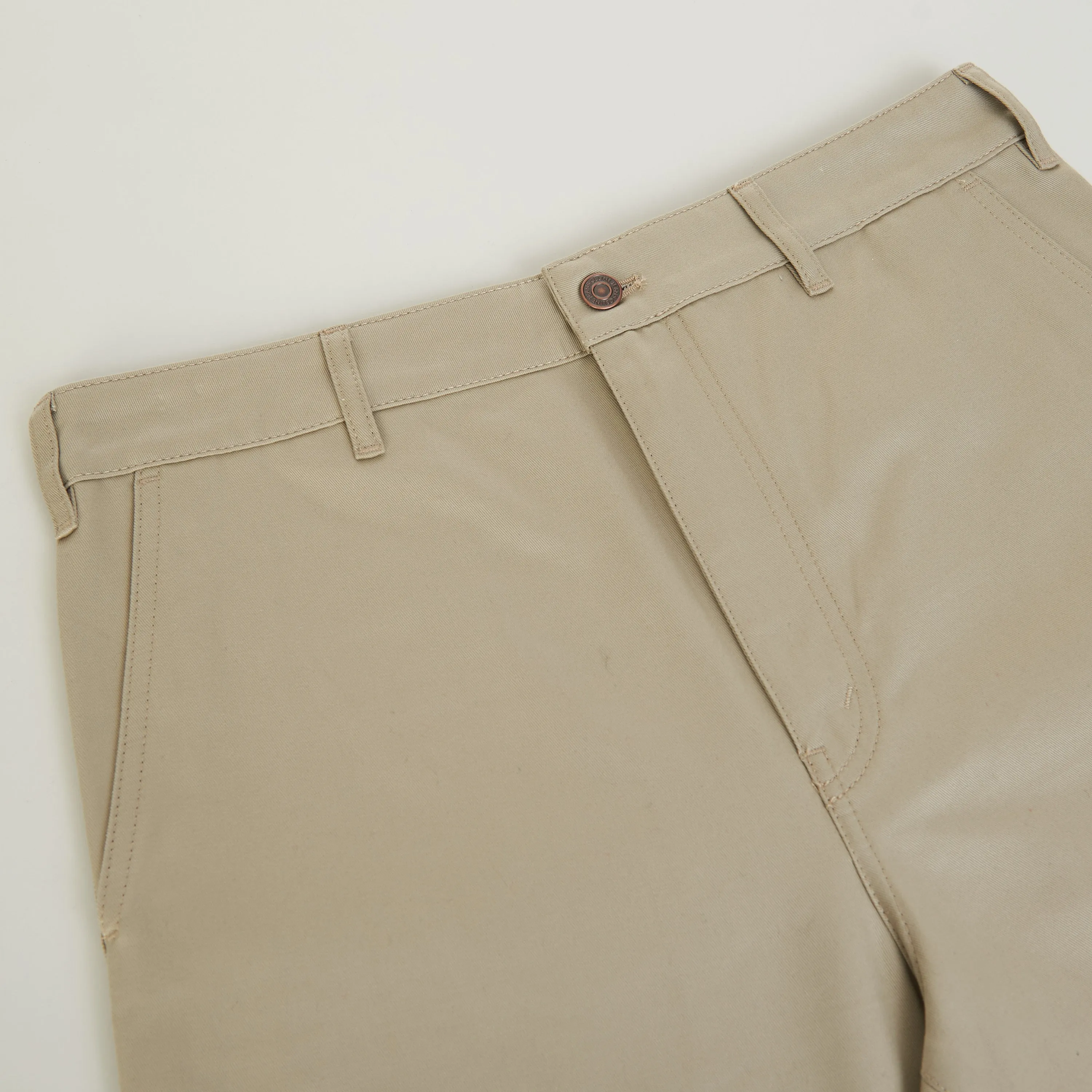 Straight Chinos - Raw Wash Cotton Twill, Mid-Rise