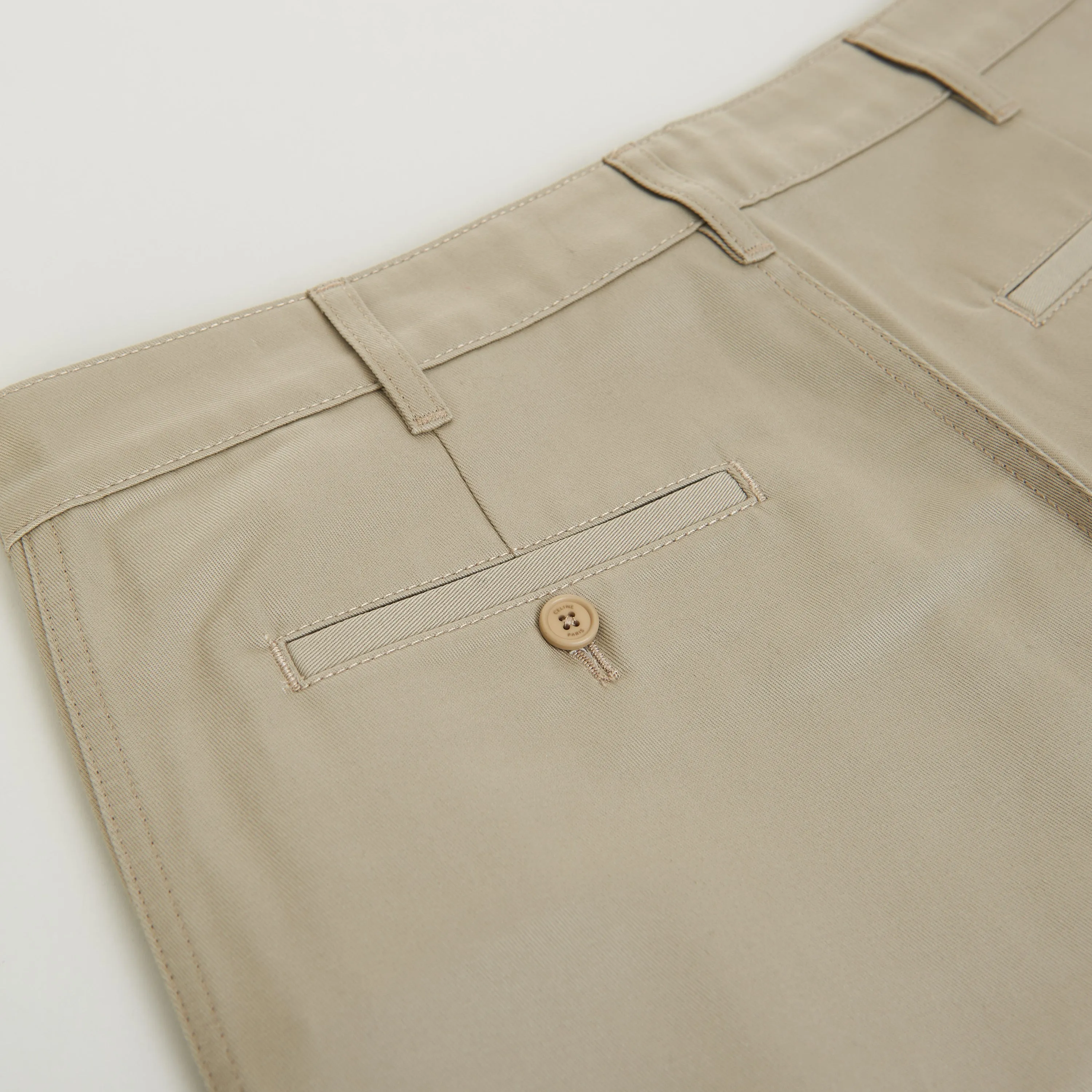 Straight Chinos - Raw Wash Cotton Twill, Mid-Rise