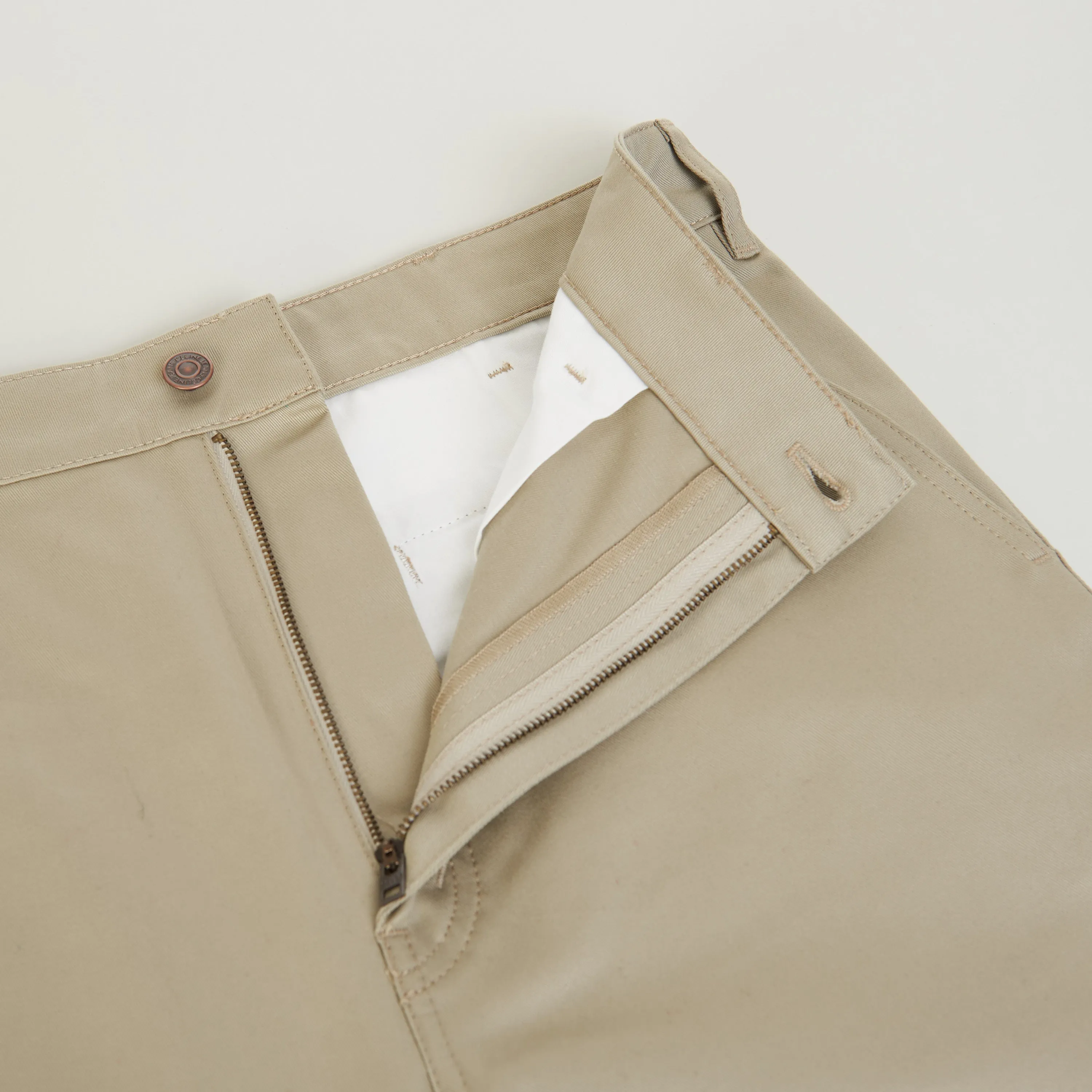 Straight Chinos - Raw Wash Cotton Twill, Mid-Rise