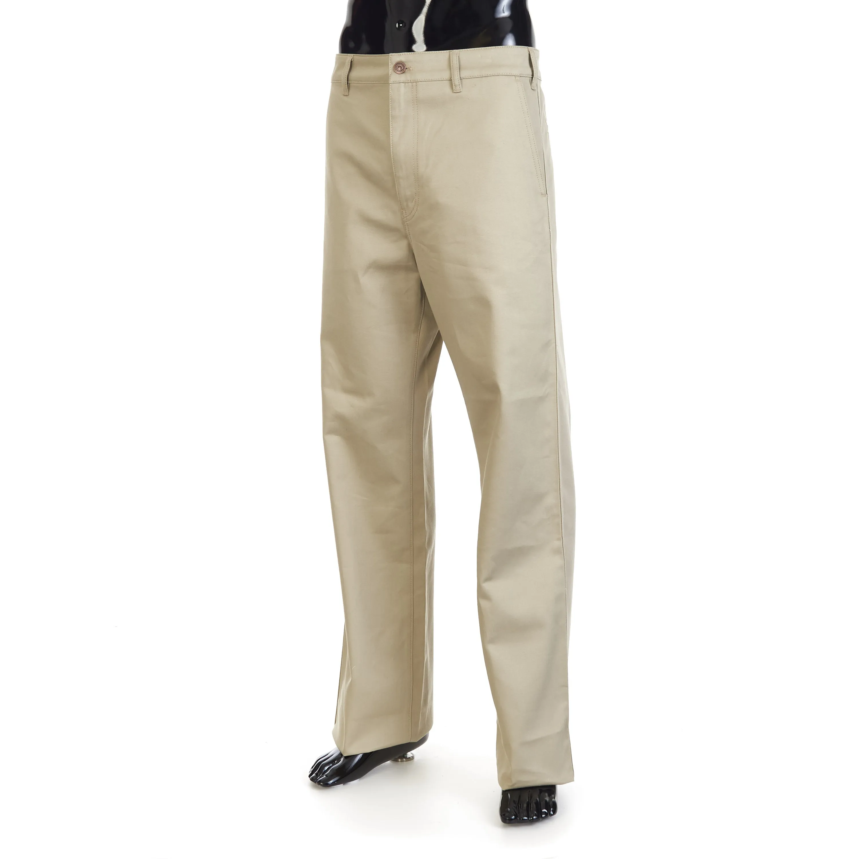 Straight Chinos - Raw Wash Cotton Twill, Mid-Rise