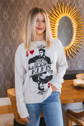 Sun Records Elvis Long Sleeve Tee, Dirty White | Daydreamer