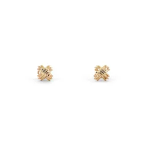 Tiffany & Co. Signature 'X' Stud Earrings, 8mm - Yellow Gold