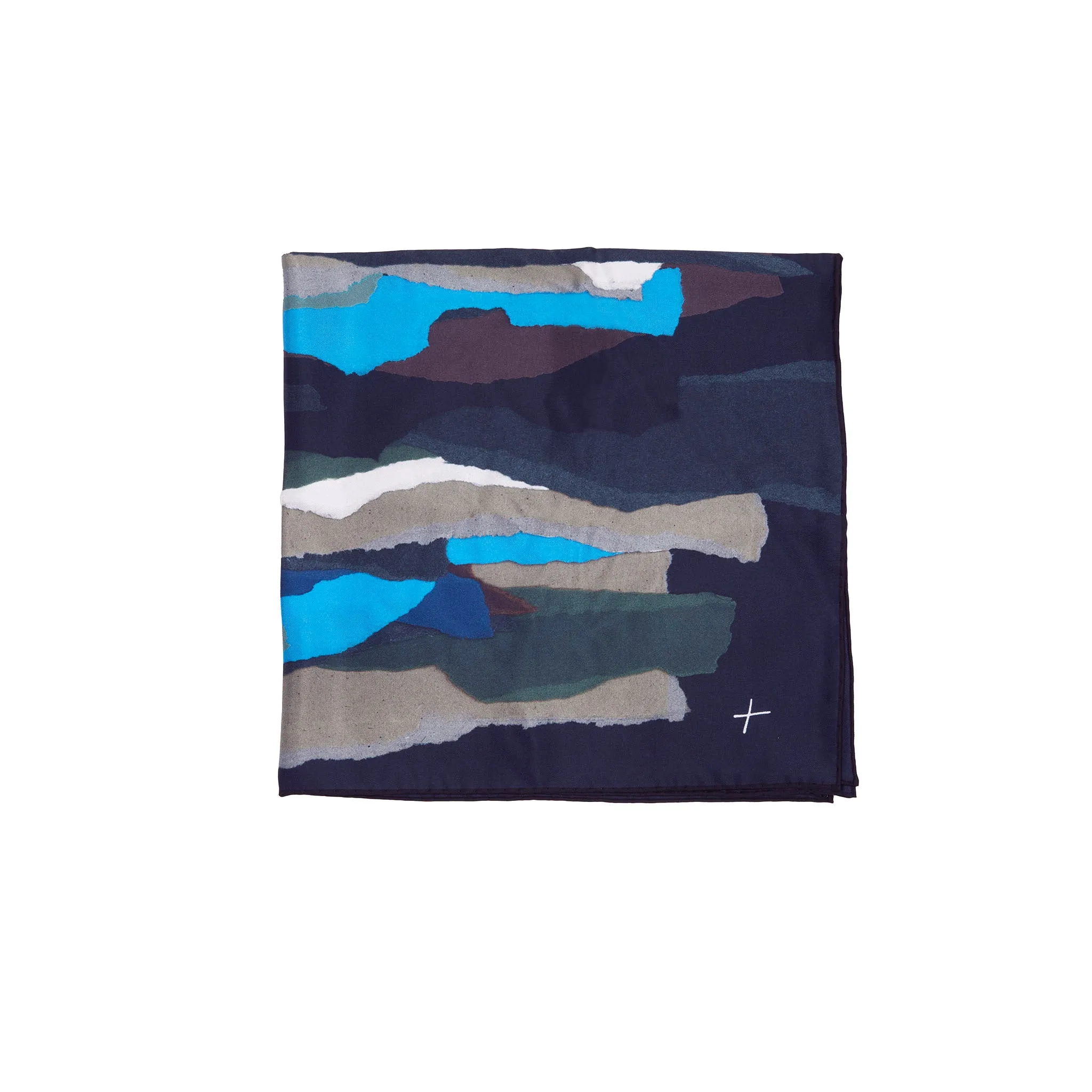 Toogood Silk Hunter Scarf in Torn Paper Camo