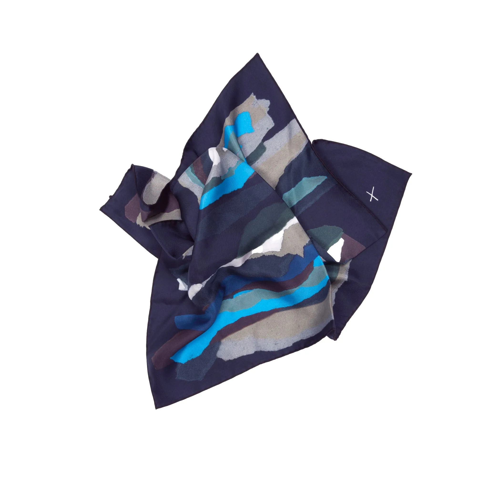 Toogood Silk Hunter Scarf in Torn Paper Camo