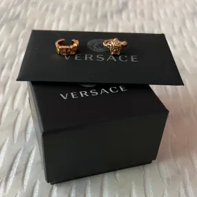 Versace Women's Metallic Mismatched Medusa And Logo Ear Cuffs