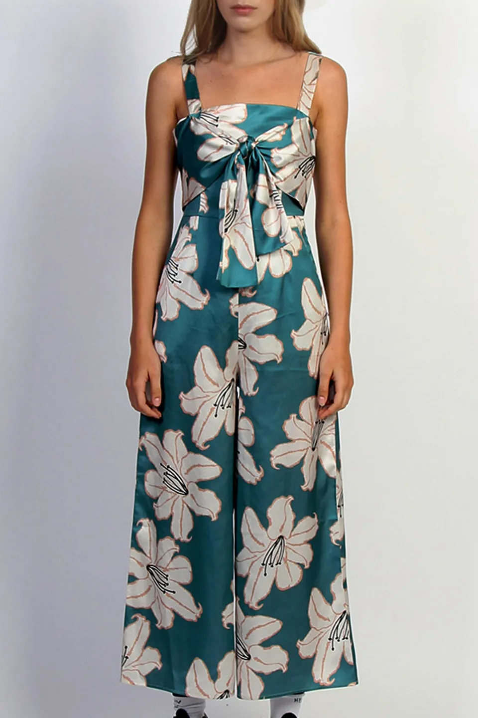 Weekender Jade Floral Strappy Jumpsuit