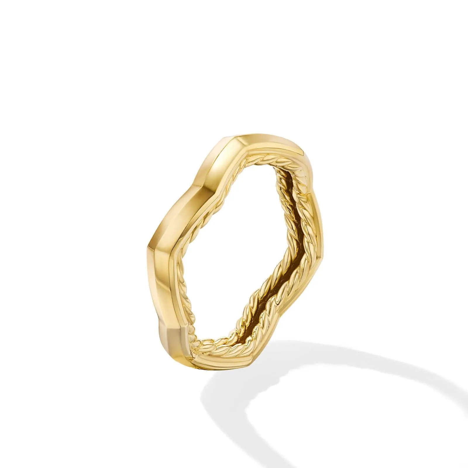 Zig Zag Stax Ring in 18K Yellow Gold, 3mm